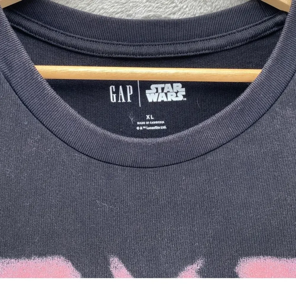 Gap x Star Wars Episode I Phantom Menace Long Sleeve Graphic Shirt XL Black